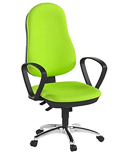 Topstar Synchro Steel II 8929G05 Bürostuhl, Schreibtischstuhl, inkl. Armlehnen, Bezugsstoff apfelgrün