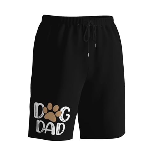Dog Dad Men's Quick-Dry Board Shorts 7" - Swim Trunks Summer Hawaii Beach3