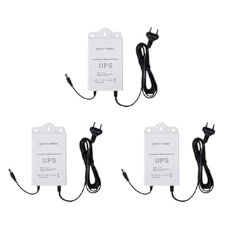 Umsoxhy 3X Gruppo di Continuità 12V-2A per WiFi, Router, Modem, Telecamera di Sicurezza Mini UPS Protezione di Backup per Batteria Spina UE