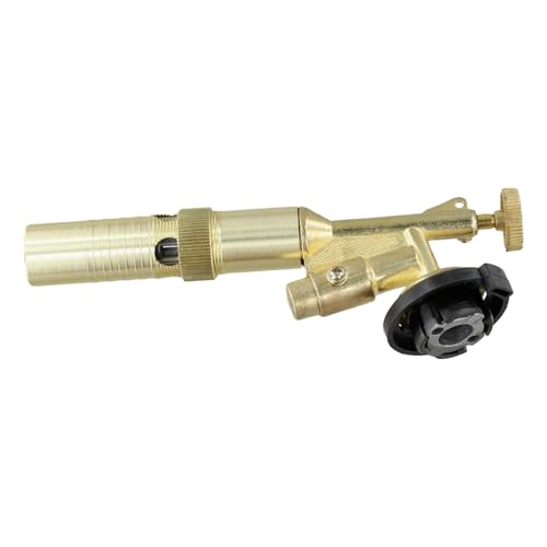 Lagomloot Antorcha de soldadura de cobre, soplete de gas butano de alta temperatura para cocinar y soldar con barbacoa, diseño flexible con control de presión