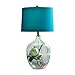 KJZhu Schlafzimmer Licht Glas Schreibtischlampen, Einbauschränke künstliche Blumen-Dekoration Schreibtischlampen Blau Lampshade Weiches Licht Leselampe Eingang Korridor Nachtlicht E27 Schlafsaallampe