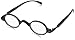 Hot Optix Unisex Retro Oval Plastic/Metal Reading Glasses Black/Gunmetal Black 2
