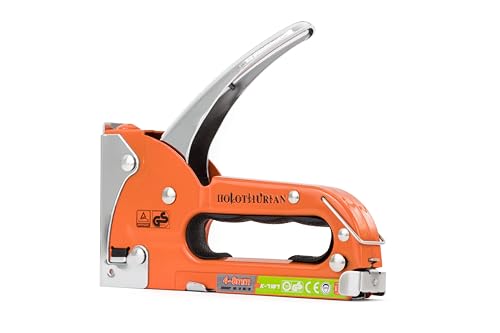 Holothurian - Grapadora Manual Compacta 4–8 mm | Compatible con Grapas Tipo D | Herramienta Metálica Ergonómica para Tapicería, Decoración, y Bricolaje | Incluye 200 Grapas | Bloqueo Seguridad