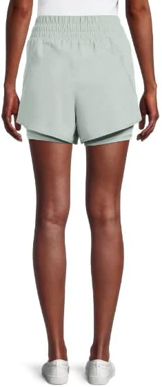 Avia Activewear Women's Running Shorts with Bike Liner (as1, Alpha, xx_l, Regular, Regular, River Green) - Image 2