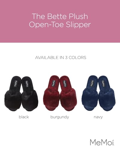 MeMoi The Bette Plush Open-Toe Slipper2