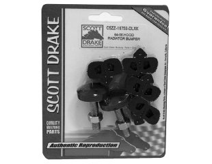 Scott Drake Mustang Hood Bumper Kit Deluxe 1964-1966 Black Steel Front Car Classic Textured