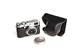 Handmade Genuine Real Leather Full Camera Case Bag Cover for FUJIFILM X100T Black Color