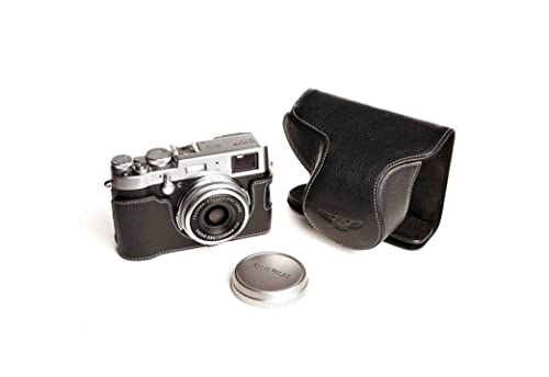 Handmade Genuine Real Leather Full Camera Case Bag Cover For Fujifilm X100T Black Color #TOP13