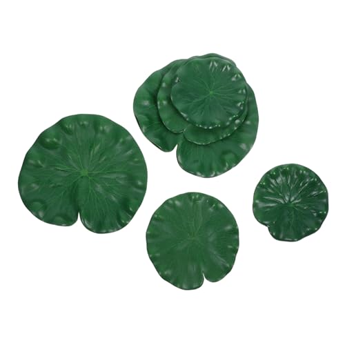 COOPHYA 9pièces Décorations De Bassin Extérieur De Lotus Artificielles Flottantes Plantes Aquatiques Pour Étang Ornement Eau Décoration De Jardin