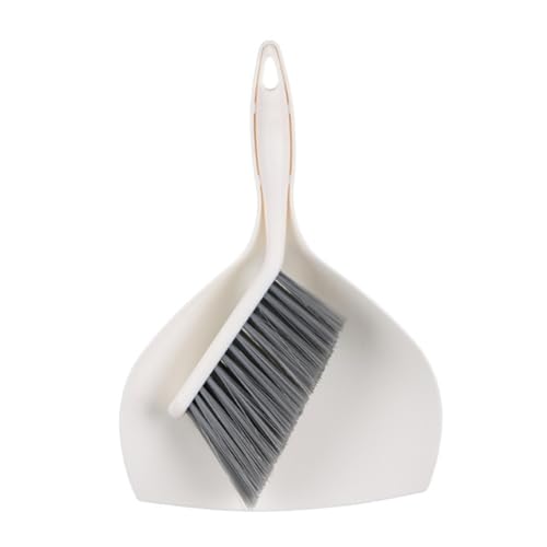 HAPINARY 1 Set Children's Dustpan Broom Mini Hand Dustpan Mini Garbage Container Broom with Dustpan Mini Desktop Cleaning Kit Small Cleaning Broom Mini Keyboard Broom White Pp