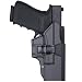TEGE Glock 19 Holster Glock 19X 23 32 45 Hoster, Polymer Tactical Outside Waistband Belt Holsters with Quick Release, Right-Handed, Black