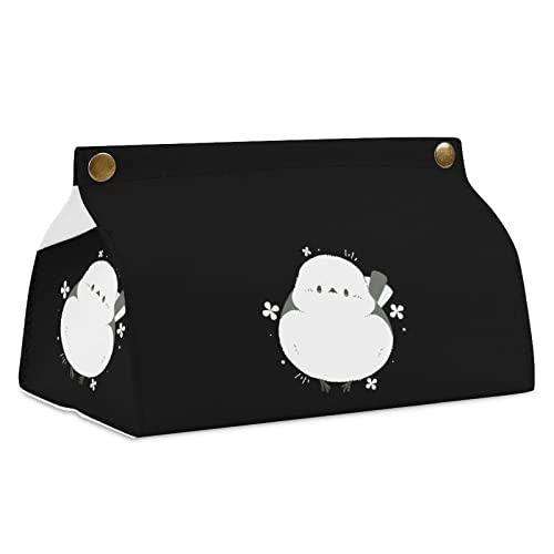 ティッシュカバー レザー革 PU シマエナガ 鳥柄 ペーパータオルケース 収納ボックス ティッシュ入れ 卓上収納バッグ テーブル 洗面所 卓上 車用 お部屋 寝室 防水 防汚 小物収納 おしゃれ ギフト プレゼント かわいい