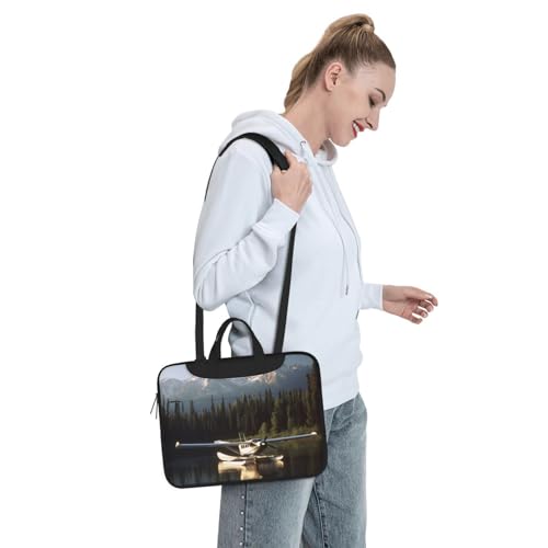 Bolso para laptop unisex con correa ajustable negro miniatura 7