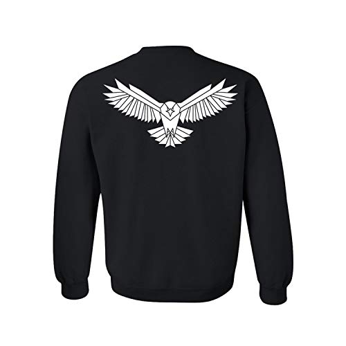 Pull SI Vis Pacem para Bellum Couronne d'aigle Sweat-shirt Homme Noir