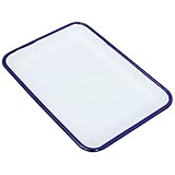 Plateau émaillé : sa fabrication soignée lui confère une surface lisse et résistante aux rayures. plateau de service rectangulaire