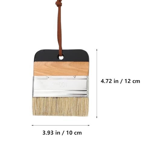 Juego de 4 pinceles para pintura de 25 cm con mango de madera PRETYZOOM 3