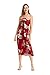 Matchable Family Hawaiian Luau Halter Dress, Pineapple Garden Burgundy, Women, Medium