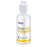 COLBOR Nebelfluid mit hoher Dichte 60 ml, Flüssigkeit für Nebelmaschinen Geruchloses, Pflanzliches Glycerin, Spezialfluid für die COLBOR Nebelmaschine CF5 für Partys, Ausstellungen, Bühnen, Halloween