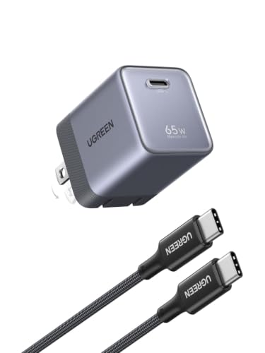65W UGREEN Nexode Air USB-C GaN Charger w/ Foldable Prongs & 100W USB-C Cable - image 1