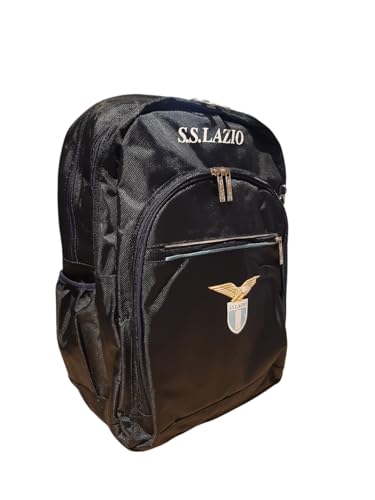 PRESTIGE & DELUXE Zaino scuola Lazio Blu Triplo scomparto tifoso calcio + 7 penne cancellabili e portachiave calcio