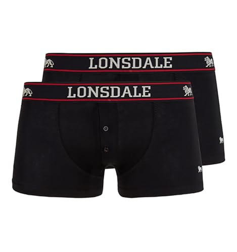 Lonsdale London Oakworth Hombre Boxers Negro 95% algodón, 5% elastán Regular