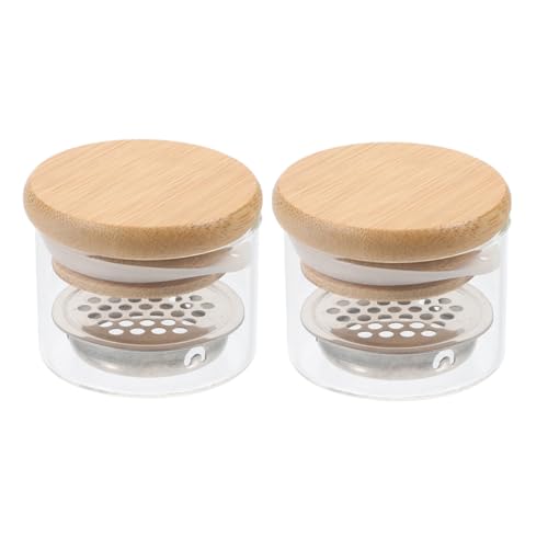 Uonlytech 2pcs Porta Líquidos de Vidrio para Manicura miniatura 1