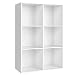 Produktbild Homfa Bücherregal Regal mit 6 Fächern Raumteiler Standregal Büroregal Aktenregal Ordnerregal, weiß