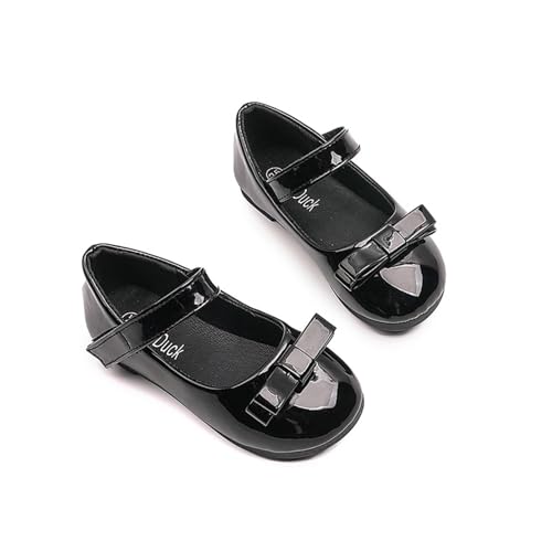 Chaussures de performance à noeud noir et style ballerine pour fille