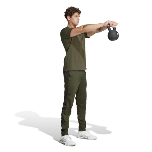 adidas Herren Train Essentials 3-Stripes Training Pants, Night Cargo/Black, M – Ansicht 4