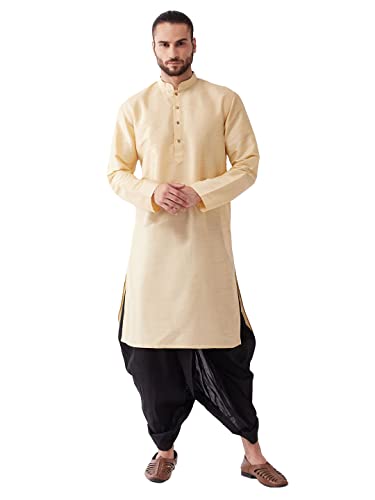 Image of VASTRAMAY Men's Silk Blend Printed Kurta And Dhoti Set Vasmk001Ndtmother