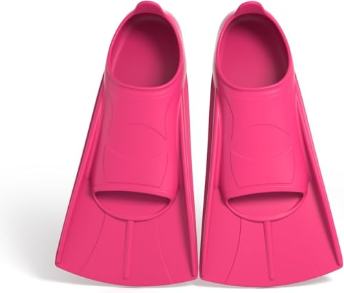 Flippers Silicone Swim Fins, Red, XXS (27-29)