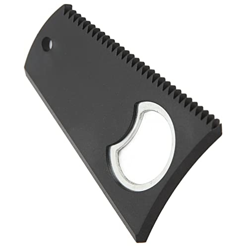 Raspador de cera de prancha de surf, cor preta pente de cera de surfe plástico metal material bordas