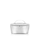 reisenthel Coolerbag S Pocket Silver Crackle - Bolsa isotérmica con parte superior de botellas de PET recicladas, ideal para el almuerzo de viaje