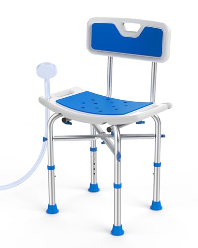 KEKOY Duschhocker mit Lehne für Senioren, Schwangere, Menschen...