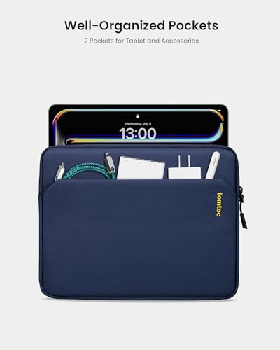 Image of tomtoc Tablet Sleeve Bag for 12.9-inch iPad Pro M2&M1 (6th /5 /4 /3rd Generation) 2022-2018 with Magic Keyboard and Smart Keyboard Folio or Logitech Slim Folio Pro Case, Front Pocket Tablet Accessories