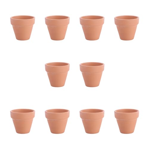 10Pcs 5.5x5cm Small Mini Terracotta Pots with Drainage Holes