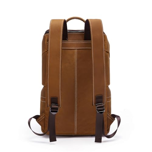 Genuine Leather laptop backpack suitable for both male and female work, lightweight backpack, waterproof leisure travel4