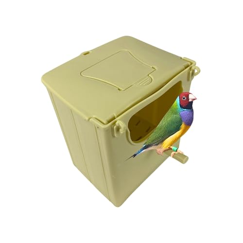 Plastic Nest Box for Birds - Canary and Finch Breeding Cage Accessory - Indoor and Outdoor Mounted House