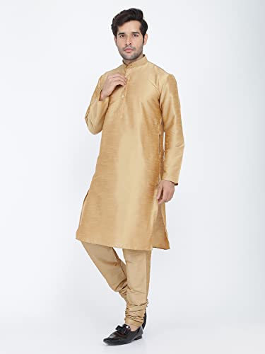 Image of Royal Kurta Men's Silk Blend Kurta & Churidaar Pyjama Set