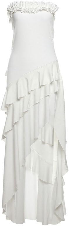 JSEIAJB Sleeveless Weekend Skirts White Tube Top Slim Fit Long Skirt Fashion Straight Neck Tube Top Dress