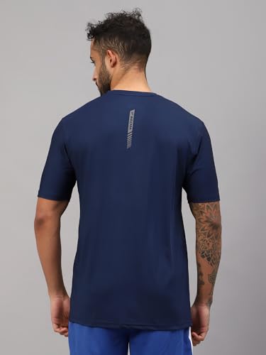 Image of VECTOR X Self Design Men Round Neck T-Shirt 100% Polyerster (Pack of 1)