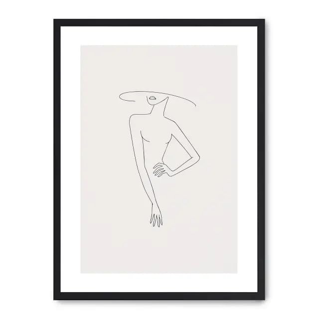 Cadre woman line art xi célébrer la féminité dans la maison