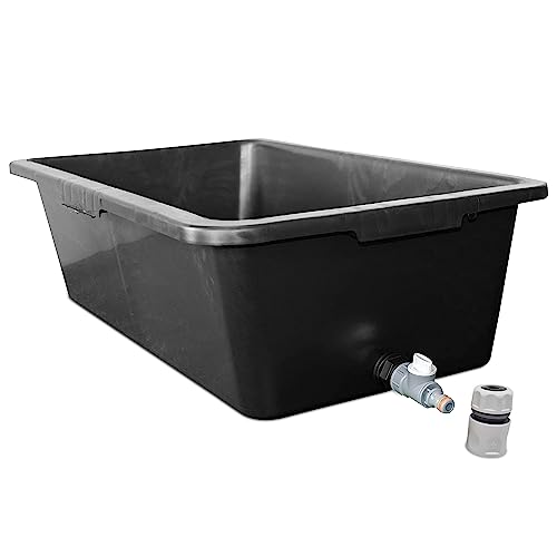Versatile Large 90L Dog Bath/Pool/Tub - Suitable for Small to Large Breeds - with Drain Plug & Premium Connector - Perfect for medium dog breeds - Durable, Easy to Store. Set by MYPURECORE