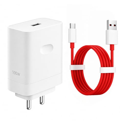 Image of 100W USB-A to Type-C Fast Charger & Cable Compatible with Oneplus /Oppo /Xiaomi /Realme /Samsung /Nothing /Poco /Motorola & Other Type C Devices
