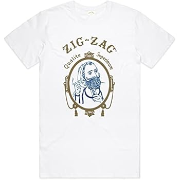 Pride Apparel ZIG-ZAG Vintage Classic T-Shirt - Medium, 100% Cotton, Authentic Design White