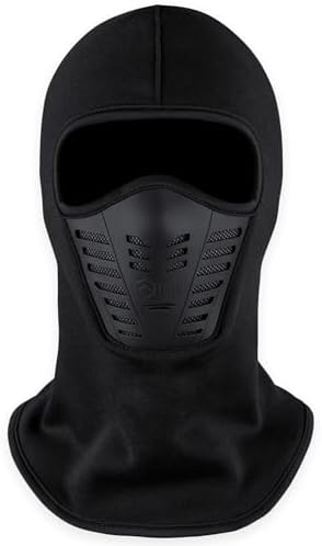 Balaclava Fleece Hood & Ski Mask with Air Mask - Heavyweight Cold Weather Winter Motorcycle, Ski & Snowboard Gear - Ultimate Protection from The Elements