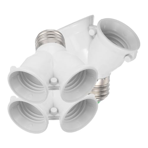 AMUSLESUR Douille Lampe 3 Pièces E27 Double Sortie, Adaptateur Convertisseur Culot Ampoule de Y Résistant Haute Température pour Éclairage LED et Lampes de...