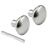Prime-Line E 2498 Solid Brass Vintage Door Knob Spindle Set, 2-1/4 In. Outside Diameter, Satin Nickel (Single Pack)