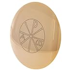  Kelchpatene, Alfa Omega, 12 cm, aus vergoldetem Messing 24k