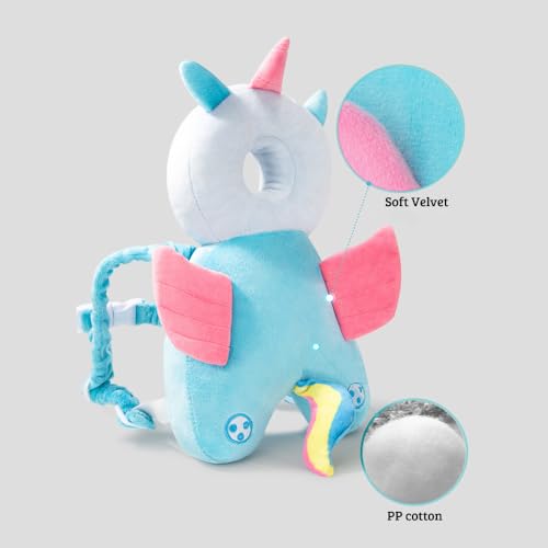 image for Smile lab Baby Backpack Head Protection Pillow, Cute Animal Toddler Ba